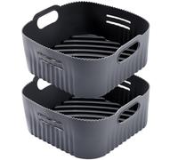 21CM Air Fryer Accessoires, Moule Silicone Air Fryer pour Philip XL 6,2L, COSORI 5,5L 4,7L, Cecotec 5,5L 6L, Friteuse sans Huile, Réutilisable au lieu du papier cuisson air fryer accessoire