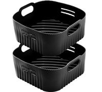 21CM Air Fryer Accessoires, Moule Silicone Air Fryer pour Philip XL 6,2L, COSORI 5,5L 4,7L, Cecotec 5,5L 6L, Friteuse sans Huile, Réutilisable au lieu du papier cuisson air fryer accessoire