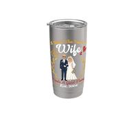 21e anniversaire de mariage Est 2005 Man Finds Wife Good Thing Gobelet isotherme en acier inoxydable double paroi