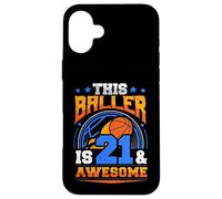 21e Anniversaire Joueur de Basket-Ball tournant Vingt et Un Ans Coque pour iPhone 16 Plus