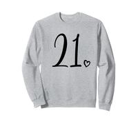 21e Anniversaire pour Femmes Vingt-Un Joli Chiffre 21 Ans Sweatshirt