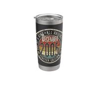 21e anniversaire vintage décembre 2005 Retro Limited Edition Gobelet isotherme en acier inoxydable double paroi
