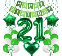 21e Ballon 21e Anniversaire Hommes Femmes Vert 21 Ans Anniversaire Homme Décoration 21e Anniversaire Décoration Ballons Verts 21 Anniversaire Homme Femme Décoration Vert 21 Ans Décoration Fête 21e Ann