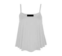 21Fashion Cami Débardeur sans manches pour femme Taille plus évasée - Blanc - 52