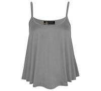21Fashion Cami Débardeur sans manches pour femme Taille plus évasée - Gris - 40
