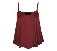 21Fashion Cami Débardeur sans manches pour femme Taille plus évasée - Rouge - 36