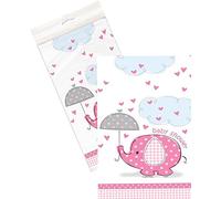 21FASHION Nappe de table en plastique pour enfant Motif parapluie Rose Taille unique