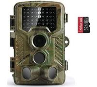 21MP 1080P ALlBiz HD Camérade Chasse Caméra de Surveillance Étanche 47 LEDs Grand Angle 125 ° De Vision Nocturne 25m Traque IR Caméra de Jeu Nocturne Infrarouge--Camouflage G