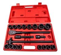 21PCS 3/4"" Deep Air Impact Clé à cliquet Extension Sliding T Breaker Bar Socket Tools Coffret Outillage