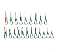 21PCS Car Terminal Removal Tool Kit Wire Pin Extractor | Upgraded 0.8mm thick steel tips, robust design, prevents bending, ideal for tight connectors, long-lasting use