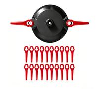 21PCS Disque de Coupe, Disque de Coupe à Double Lame Compatible, Tête de Rechange Nylon, Lames Doubles et Accessoires pour Débroussailleuse, Tondeuse Sans Fil, Herbe, Jardin et Entretien Extérieur