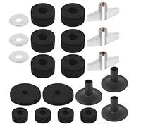 21PCS Feutre de Support de Cymbale Kit de Feutre de Tambour Antidérapant avec Cymbales en Feutre de Charleston Tasses en Feutre Rondelles Manchons écrous à Ailettes