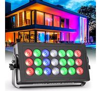21PCS RGBW LED Stroboscopique Wallwasher Lumière, 315W d-mx Contrôle du Son Lumière de Scène 30° Lentille 32CH Programmable 63 Effets pour Théâtre Bar Mariage Soirée DJ