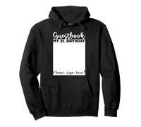 21st Birthday Guest Book Bday Celebrant Guest List Guestbook Sweat à Capuche