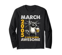 21st Birthday Raccoon Beer March 2005 Vintage 21 Years Old Manche Longue
