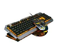 21stlady-Wired Clavier Gaming Mouse Combo Jaune