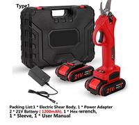 21V 30mm moteur sans balais sans fil 88VF sécateur électrique 4 pouces brosse moteur tronçonneuse ensemble outil de travail du bois(Pruning Shear R)