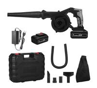 21V 4.0AH Lithium Air Blower Sweeper Aspirateur Power Power Tool Kit (Noir)