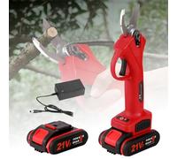 21V 600w Secateur Electrique Sans Fil, 40mm Secateur Electrique 6500 Mah, SéCateur éLectrique Avec Batteries, pour La Taille Le Jardinage Les Arbres Fruitiers Et Le Vignoble (2 batteries)