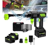 21V 980PSI Nettoyeur Haute Pression Sans Fil, 1000w Hidrolavadora Portatil, Nettoyeur Haute Pression Portable Sans Fil Avec Batterie, Nettoyeur Haute Pression De Voiture (Deux batteries + un chargeur)