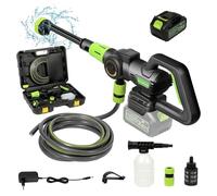 21V 980PSI Nettoyeur Haute Pression sans Fil, 1000w Hidrolavadora Portatil, Nettoyeur Haute Pression Portable sans Fil avec Batterie, Nettoyeur Haute Pression De Voiture (C-1 Batterie)