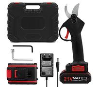 21V Sécateur Électrique sans fil 30 mm, Secateur Batterie de jardin 2 * 2000mAh, Charge Rapide, Design Antidérapant, Coupe Électrique Branches Professionnel