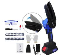 21V Tronçonneuse Elagueuse - Portable Guide Scie à Chaîne électrique Sans Fil avec 1 Batterie 1500mah Pour Le Jardin