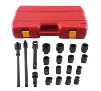 21x 3/4 pouces 19-50mm Drive Deep Impact Socket Set Garage Repair Clés à cliquet