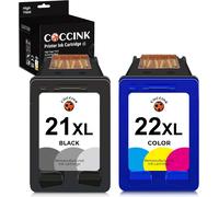 21XL 22XL Cartouches d'encre Remplacement pour HP 21 XL 22 XL Deskjet F380 F370 3930 D2360 D2460 F2180 F2224 F2280 F4180 PSC 1401 1406 1410 OfficeJet 4315 5610 Fax 1250 3180 Imprimante