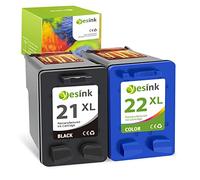21XL 22XL Remplacement pour HP 21 22 Cartouche HP 21 22 XL Encre HP 21 et 22 Compatible avec HP PSC 1410 HP Deskjet F2280 F4180 (1 Noir, 1 Couleur)