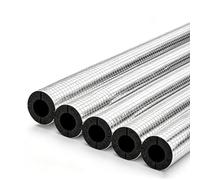 22-110mm ID Isolation Tuyaux Mousse Autocollant, Tube d'isolation Pré-Fendu | Isolant Tuyau Chauffage avec Feuille D'aluminium Flexible pour Tube Chauffage Climatisation(ID34MM X T20MM)