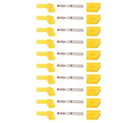 22.160 4mm Insulated Secure Banana Plugs | Pure Copper Gold Plated Connectors for Electronic Testing | 10pcs Set with Housing & Lantern Pins (Yellow)