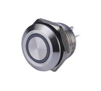 22/25/30MM 3V/5V/12V/24V/220V Metal Black Momentary Self-Locking Push Button Switch LED RB/RG/RGB NWPNLXEA(25MM RGB LED,100-240V(220V))