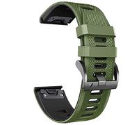 22 26 mm STRAll Watch Stracles pour Coros Vertix 2 Smoothone Smartwatch Doft Silicone pour Garmin Fenix 6 5x 6x Bracelet de bracelet de bracelet Coros (Couleur: Silver Yellow, taille: 22 mm Coros