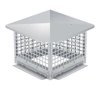 22.8 * 22.8cm Chapeau de cheminée en Acier inoxydable 304 | Pare-étincelles à maille fine, Protection contre la pluie et animaux couvercle de cheminée, hotte d'aération