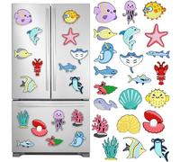 22 Aimant Frigo Decoratif en Silicone Aimants Frigo Marins Fort Magnétisme | Aimant Decoratif 3D en Forme d'animaux Conviennent pour Les Réfrigérateurs Les Tableaux Blancs Salles de tc