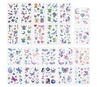 22 Autocollants De Tatouage De Papillon De Rêve, Autocollants De Maquillage Pour Enfants, Pâte Imperméable Et Durable, Adaptés À La Décoration Du Corps Et Aux Vêtements De Vacances.