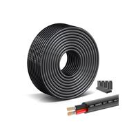 22 AWG 2 Conductor 15M Electric WireLow Voltage Cable 5V/12V/24V/300V Tinned CopperDurable Flexible PVCIdeal for Home Renovation,LED Strips and Garden
