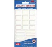 22 Etiquettes textiles - Unies - Non thermocollantes - 2 formats Blanc G