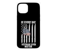 22 Every Day Veteran Lives Matter Suicide Awareness Coque pour iPhone 15 Plus