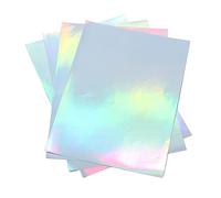 22 Feuilles A4 Papier Autocollant Holographique Imprimable, Papier Adhésif Holographique, Imprimante Laser à Jet D'encre étanche Papier Adhésif Holographique pour Imprimante