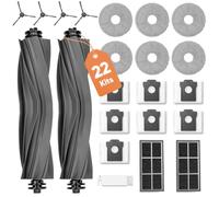 22 Kit Accessoires pour Dreame L10s Pro Ultra Heat/ L10s Ultra Gen 2/ L40 Ultra AE/ X30 Ultra/Mova E30 Ultra, 2 Brosse Principale, 6 Serpillere, 4 Brosse Latérale, 2 Filtres, 7 Sacs à Poussière