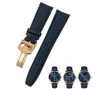 22 mm 20 mm 21 mm Bane de montre tissée à la vache ajusté pour IWC Portugieser Pilot's Watches Portofino IW5007 Boucche de montre en cuir souple bleu