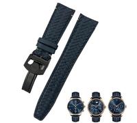 22 mm 20 mm 21 mm Bane de montre tissée à la vache ajusté pour IWC Portugieser Pilot's Watches Portofino IW5007 Boucche de montre en cuir souple bleu