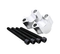 22 mm 7 8 Pouces Guidon Riser Bar Mount Handle Clamp Compatible avec Les modèles de Moto RS 125 450 CB600F CB650F CB750 CB900 CB1000R Fit Universel(22mm Silver)