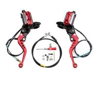 22 mm 7/8 Pouces Universal Motorcycle Brake Lever Hydraulic Cuthy Master Cylinder Pompe Course Compatible avec la Plupart des vélos(Red)