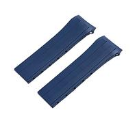 22 mm en caoutchouc Silicone Watch Band Ocean Star Caliber 80 Pliant Slider Budle Watch Band pour les accessoires de la série de sangles Mido (couleur: bleu, taille: avec boucle argentée)