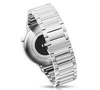 22 mm Libération rapide montre Bandes Pinhen Coque en silicone Cuir Milanaise Bracelet de rechange en acier inoxydable pour Samsung Gear S3, Pebble Time, moto 360, LG G Watch, Asus ZenWatch, Ticwatch Butterfly Silver