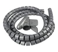 22 mm Spiral Sheath Cable Flexible Wire Storage Cable Spiral Cover Cable Management Cable Organizer Sleeve Protector Tube Grey Length 3 Metres