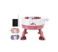 22 Needle Circular Knitting Machine Hand Crank Crochet Tool for Scarves Gloves Hats Durable Coral Red